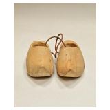 VINTAGE WOOD CARVED BABY SHOES