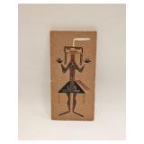 VINTAGE COYOTE DANCER SANDPAINTING SIGNED