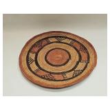 VINTAGE MEXICO WOVEN BASKET PLAQUE MULTI COLOR