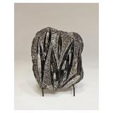 LARGE POLISHED ORTHOCERAS FOSSIL BLACK STONE