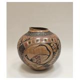 VINTAGE MEXICO MATA ORTIZ VASE BIRD DESIGN