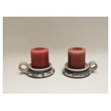 VTG OUT OF HAND STUDIO CERAMICS CANDLE HOLDERS