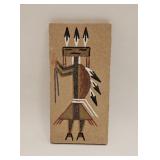 VINTAGE DANCER SANDPAINTING UNSIGNED