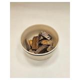 LOT OF PETRIFIED WOOD PIECES JEWELRY SIZE