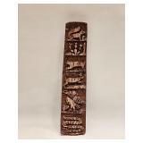 VTG SOUTH AMERICAN FOLK ART BARK CARVED PLAQUE