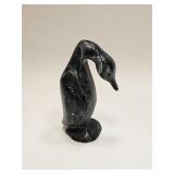 VINTAGE STONE CARVED PENGUIN UNSIGNED