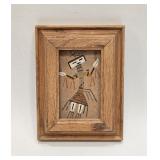 VINTAGE MINI SANDPAINTING UNSIGNED