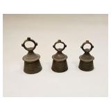 VINTAGE SET OF BRASS BELLS