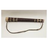 AFRICAN MUSICAL INSTRUMENT SKIN COVERED RAINSTICK