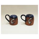 STUDIO NATIVE DESIGN CERAMIC SALT & PEPPER SHAKERS