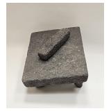 VINTAGE BASALT METATE & MANO