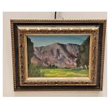 SIGNED LANDSCAPE PAINTING MOUNTAIN