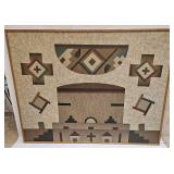 ARTIST DARREL DUNLAP ACRYLIC ON MASONITE ABSTRACT