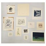 VINTAGE WORKS ON PAPER LOT UNFRAMED