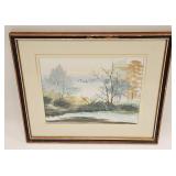 VINTAGE SIGNED T. WHITMAN WATERCOLOR