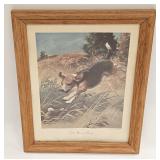 VINTAGE THE MERRY BEAGLE DOG PRINT