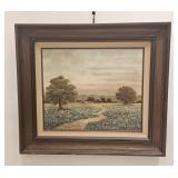 SALVADOR RASURA TEXAS BLUEBONNET LANDSCAPE