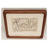 VINTAGE SIGNED ETCHING NUMBERED 56/200