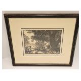 CARSON DONNELL WOODBLOCK PRINT BEAR CREEK BRIDGE
