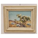VINTAGE SIGNED SOUTHWEST LANDSCAPE CACTUS