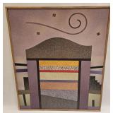 ARTIST DARREL DUNLAP ACRYLIC ON MASONITE ABSTRACT