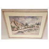DOROTHY LAWREY VORHEES WATERCOLOR FRAMED 1915-2004