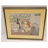 VINTAGE FRAMED PRINT CLASSIC STILL LIFE
