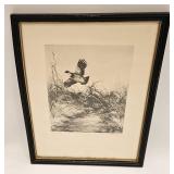 VINTAGE DRYPOINT BY ROLAND CLARK SEASONS END