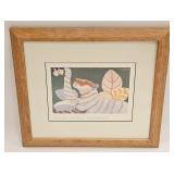 VINTAGE LAURA FIUME ITALIAN ARTIST ANIMALS PRINT