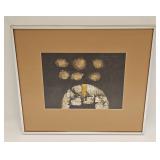 VTG BARUJ SALINAS ABSTRACT MIXED MEDIA PAINTING