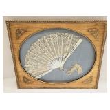 VICTORIAN ANTIQUE FRAMED LACE FAN