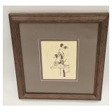 SIGNED T. WESLEY DRAWING