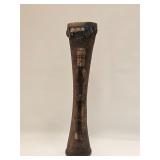 VTG AFRICAN ORGANIC WOOD CARVED SCULPTURE DRUM