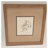 NATIVE AMERICAN SIGNED YELLOWMAN DRAWING