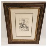 VTG SALVADOR DALI EL CID PLATE SIGNED ETCHING