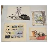 VINTAGE WORKS ON PAPER LOT UNFRAMED