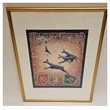 VTG NATIVE SOUTHWEST PRINT GILDED ACCENTS