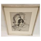 BRAD WRIGHT MARSHALL GOUACHE PORTRAIT PAINTING