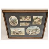 VINTAGE MANILA WATERCOLORS FARM LIFE SIGNED