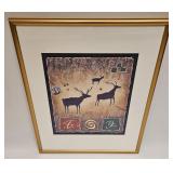 VTG NATIVE SOUTHWEST PRINT GILDED ACCENTS