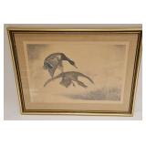 VINTAGE DUCK LITHO SIGNED