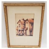 SIGNED KASKOUN GOUACHE HOUSE PAINTING