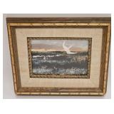 GOUACHE LANDSCAPE PAINTING UNSIGNED