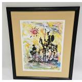 PICASSO DON QUIXOTE COLORED PRINT NUMBERED