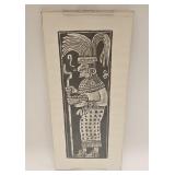 VINTAGE ETCHING OF AZTEC MAYAN INCA MAN