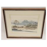 VINTAGE SIGNED J. ANDERSON WATERCOLOR