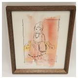 VTG  EDDA LYNNE ALLEN SANTA FE ARTIST MIXED MEDIA