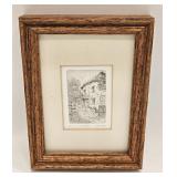 WENDY S. RAPLEY ETCHING AP TITLED THE COTTAGE