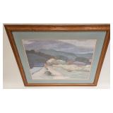 VINTAGE SILVERWOOD LANDSCAPE PRINT FRAMED