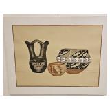 JO THOMPSON LITHOGRAPH PUEBLO POTTERY 63/175